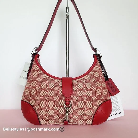 Coach | Bags | Coach Signature Jacquard Hamptons Hobo Shoulder Bag